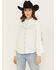 Image #2 - Shyanne Women's Embroidered Long Sleeve Snap Western Shirt, White, hi-res