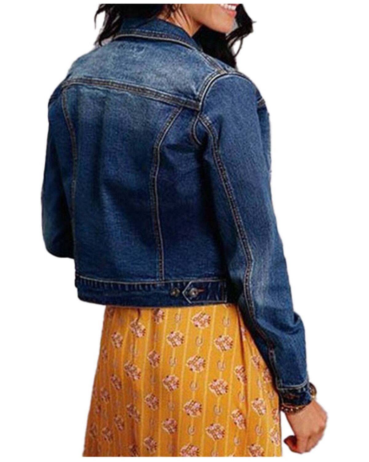Image #2 - Stetson Women's Stretch Denim Welt Pocket Button-Front Jacket, , hi-res