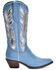 Image #2 - Corral Women's Embroidered Tall Western Boots - Snip Toe, Blue, hi-res