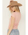 Image #4 - Shyanne Women's Studded Rib Knit V-Neck Top, Light Pink, hi-res