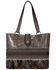 Image #1 - Montana West Women's Trinity Ranch Hair-on Cowhide Collection Concealed Carry Tote Bag, Coffee, hi-res