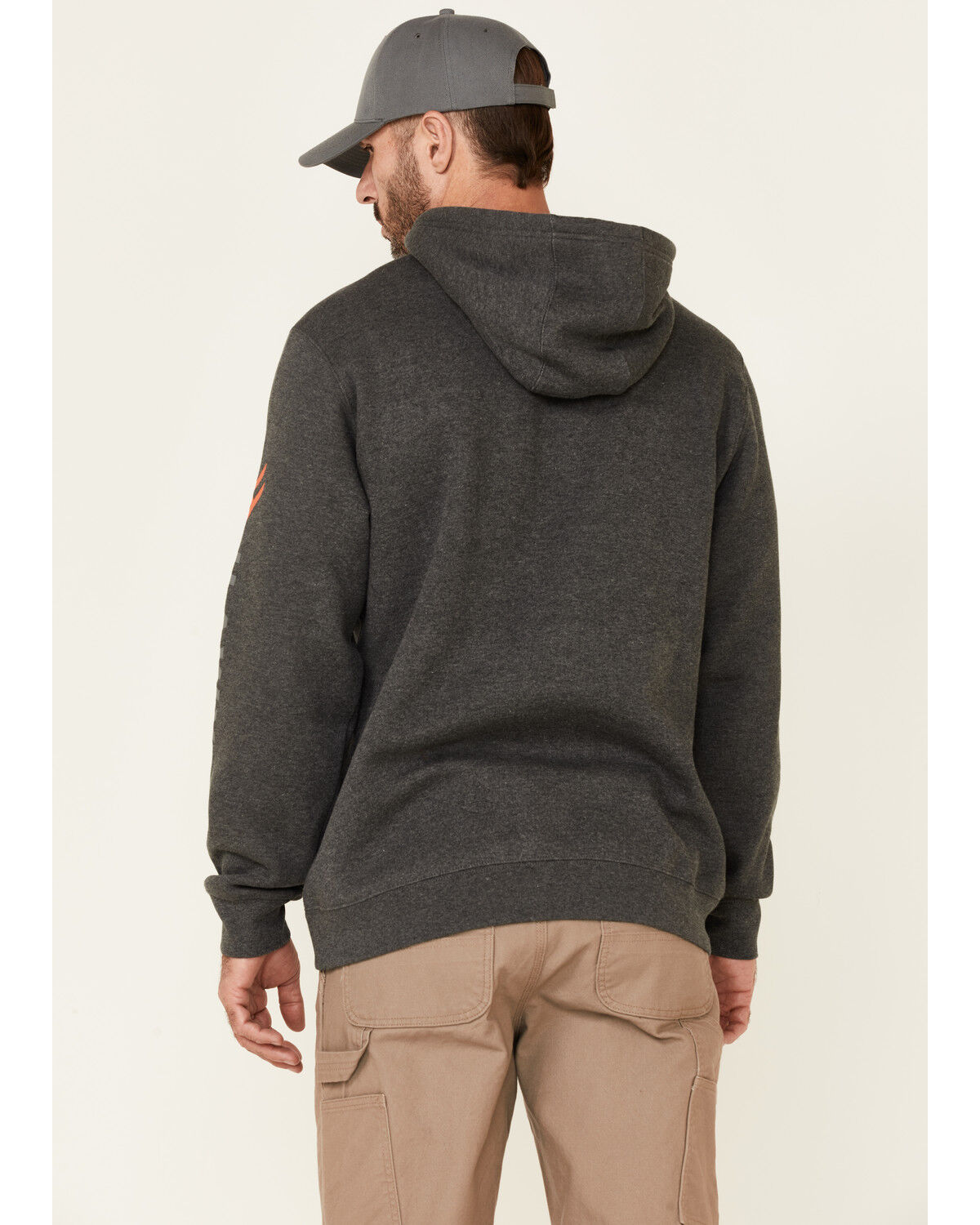 Image #4 - Hawx Men's Primo Logo Fleece-Lined Work Hooded Sweatshirt, Dark Grey, hi-res
