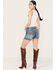 Grace in LA Women's Medium Wash Americana Horseshoe Jeans, Medium Wash, hi-res