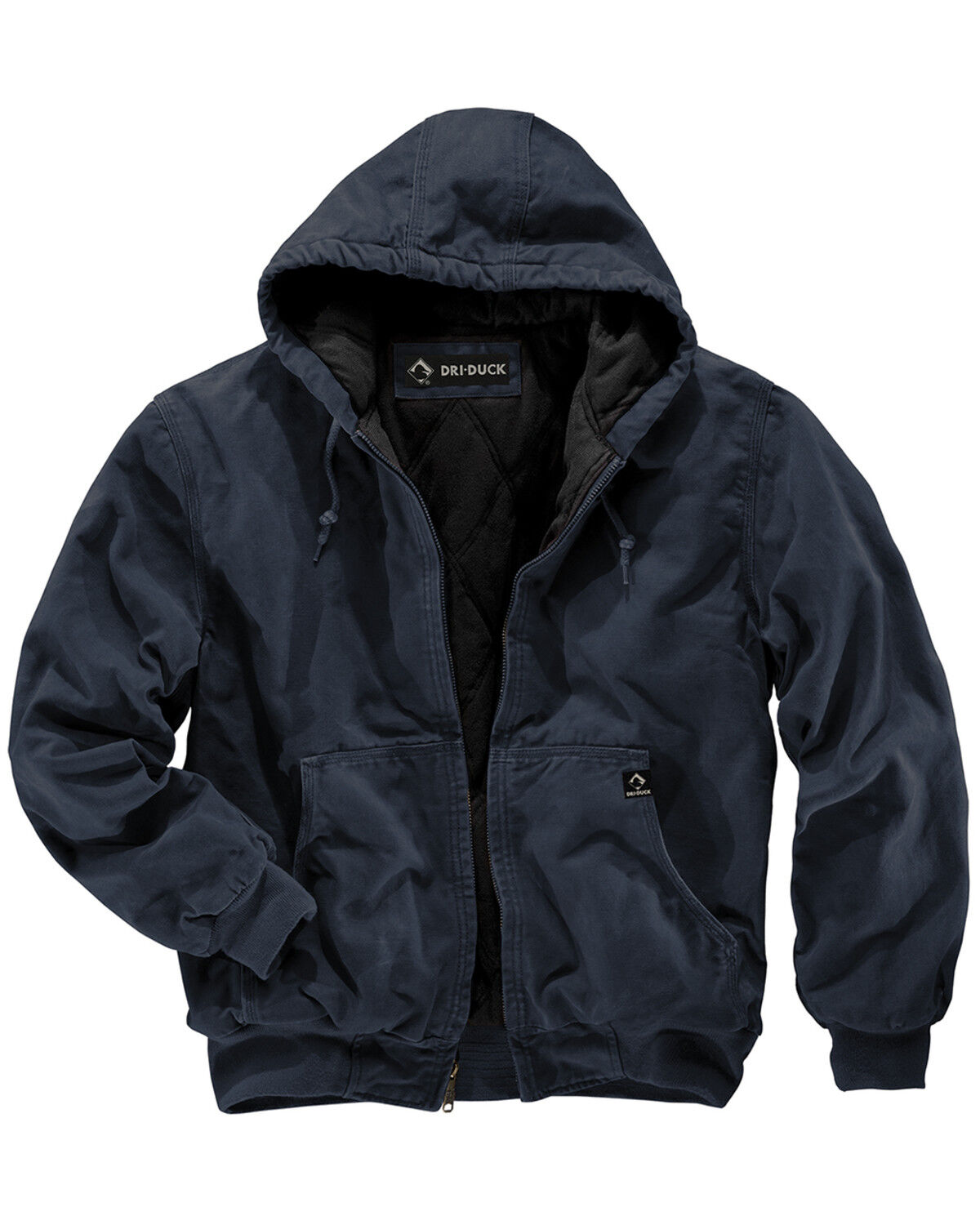 Image #1 - Dri Duck Men's Cheyenne Hooded Work Jacket, Navy, hi-res
