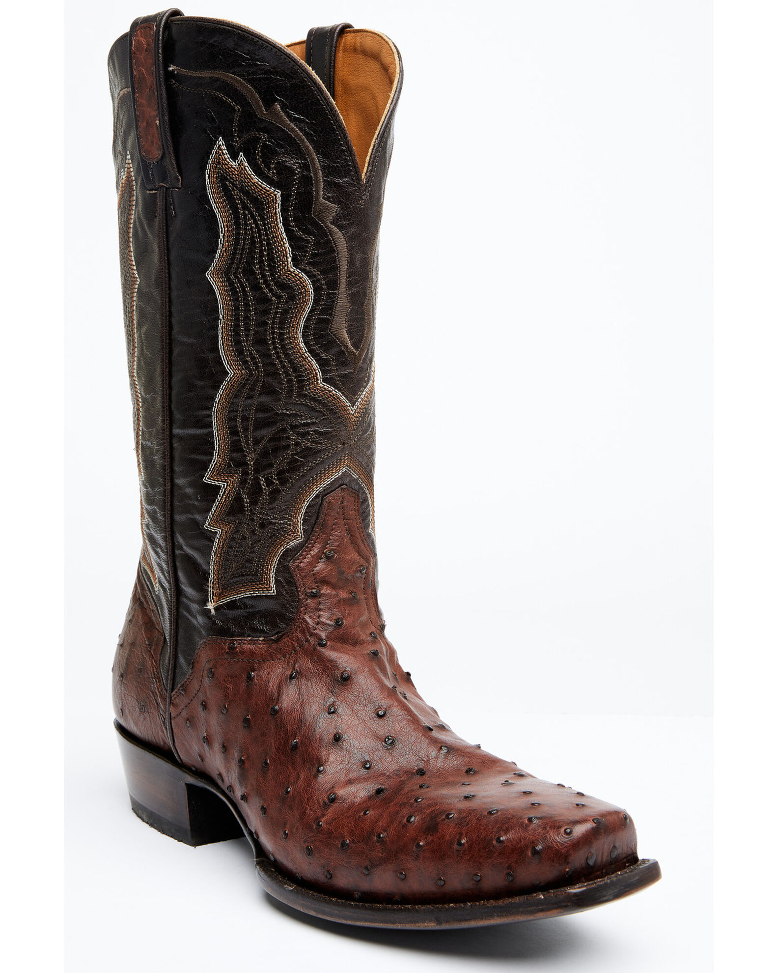 El Dorado Men s Exotic Full Quill Ostrich Skin Western Boots Square Toe