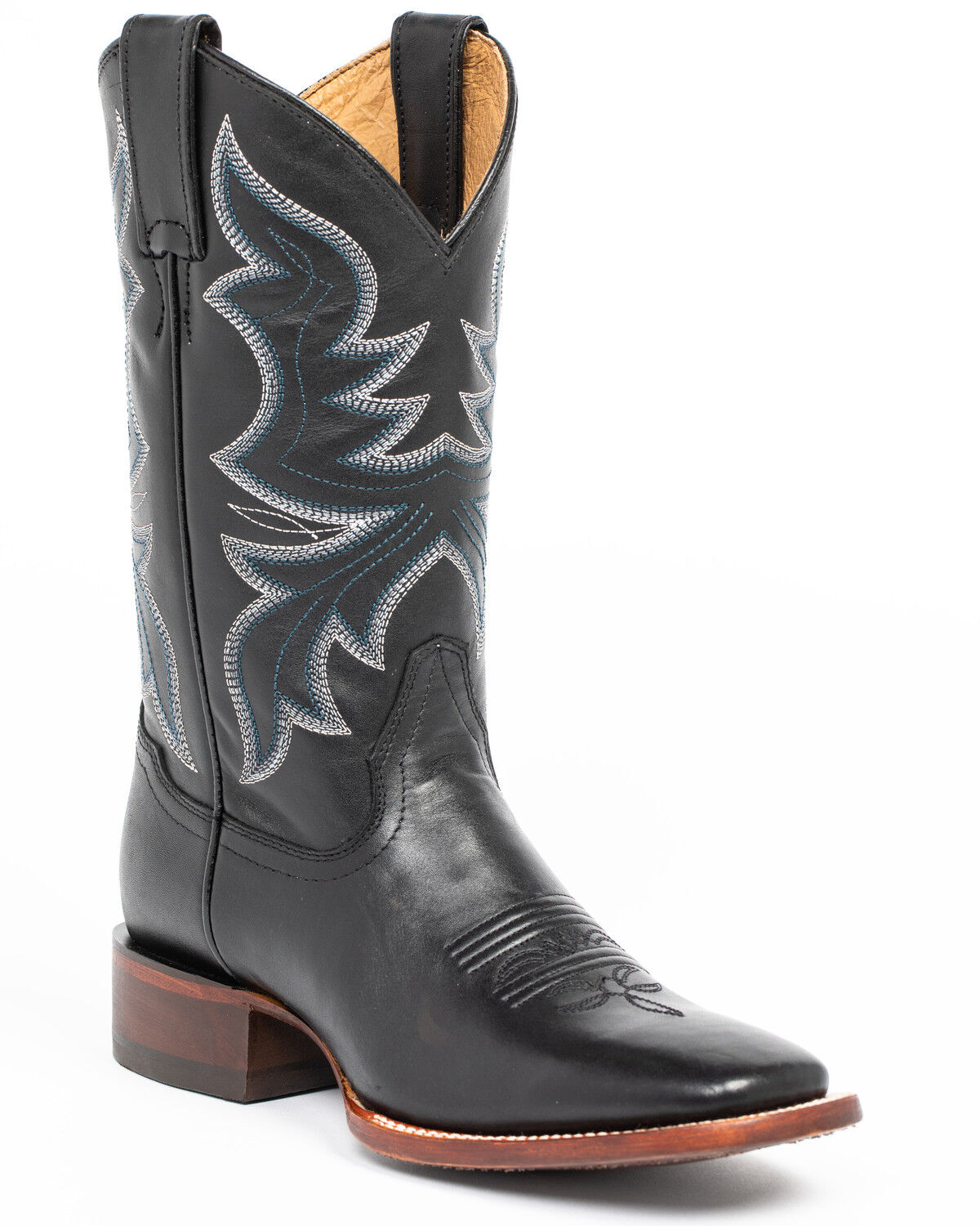 womens black cowboy boots square toe