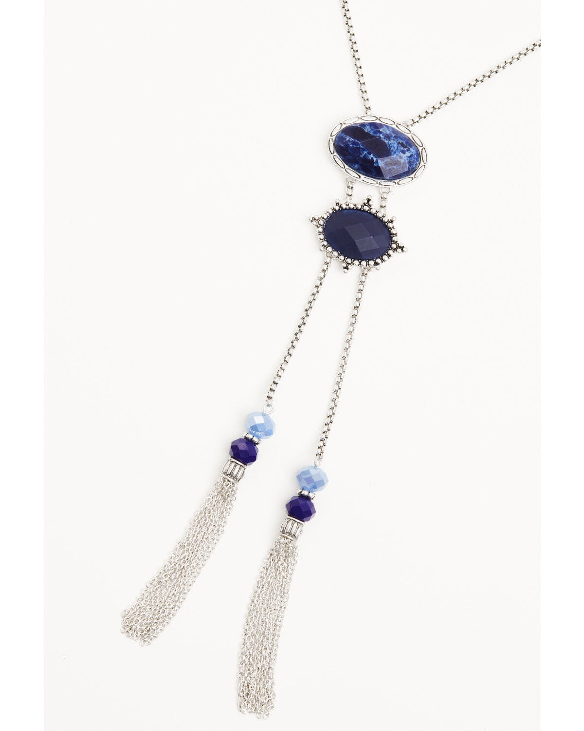 Image #2 - Lainey Wilson Women's Stone Tassel Bolo Necklace, Silver, hi-res