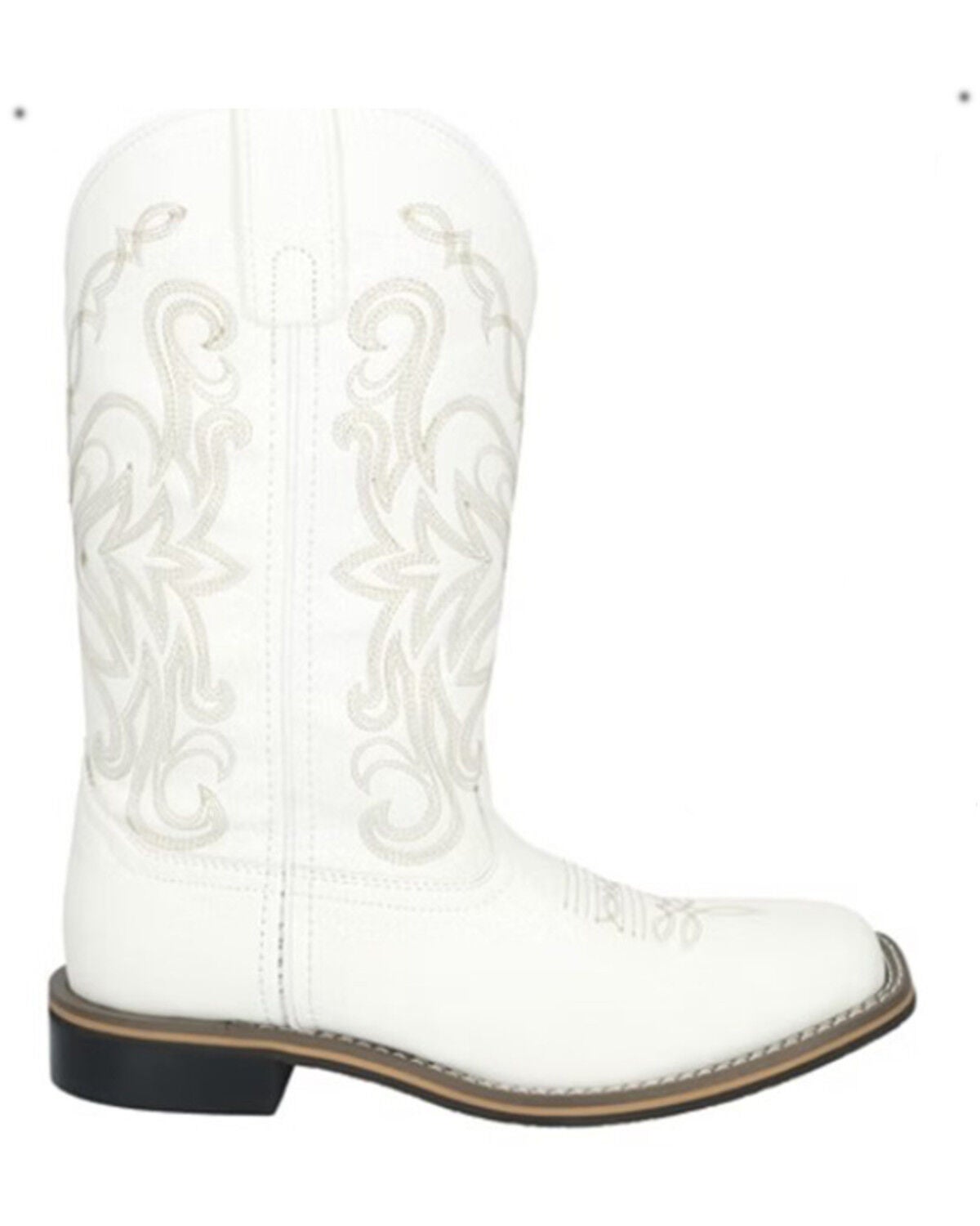Smoky Mountain Women's Bonnie Western Boots - Broad Square Toe, White, hi-res