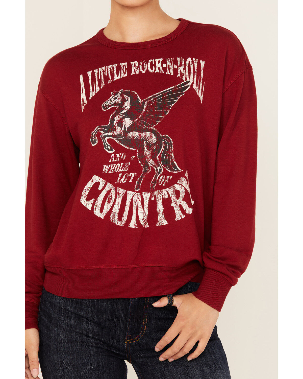 Image #3 - Idyllwind Women's Little Rock Lot of Country Pullover Sweatshirt, Wine, hi-res