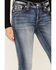 Image #4 - Miss Me Women's Dark Wash Mid Rise Stretch Bootcut Jeans, , hi-res