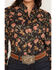 Image #3 - Rock & Roll Denim Women's Spur Floral Print Long Sleeve Snap Tek Western Shirt, Black, hi-res