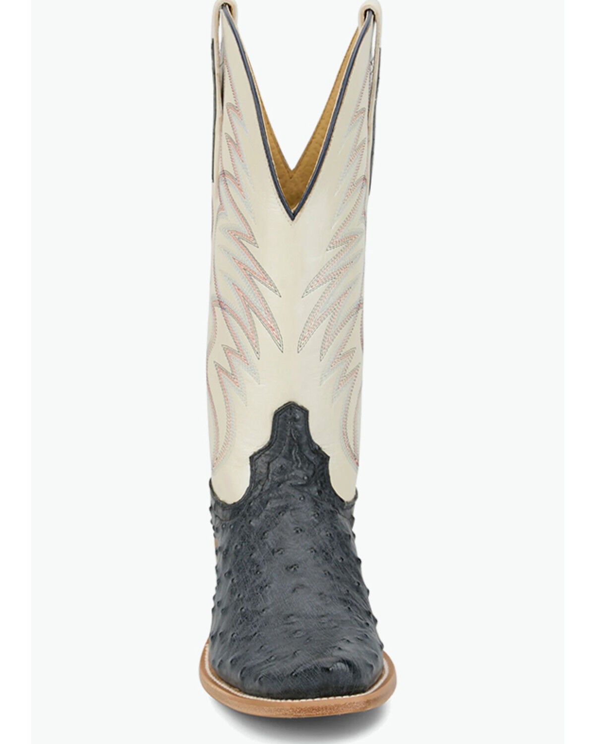 Image #3 - Tony Lama Men's Ranchero Tyler Exotic Ostrich Western Boots - Square Toe, Grey, hi-res