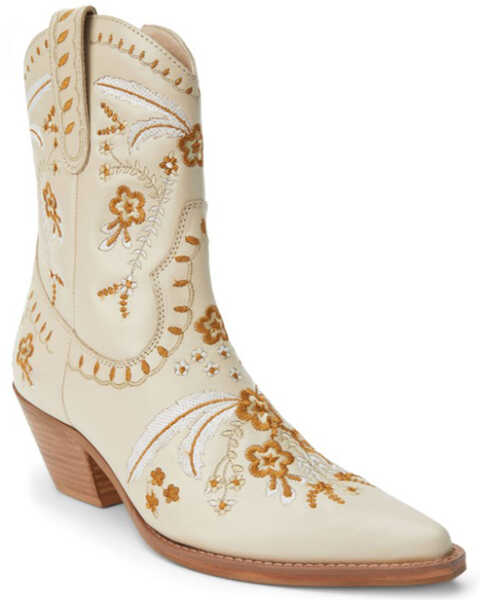 Matisse Women's Amber Western Booties - Pointed Toe, Ivory, hi-res