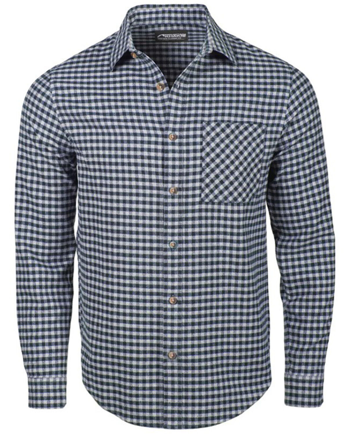 Image #1 - Mountain Khakis Men's Homestead Long Sleeve Flannel Shirt, Navy, hi-res