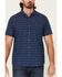 North River Men's Horizontal Stripe Short Sleeve Button-Down Western Shirt , Blue, hi-res
