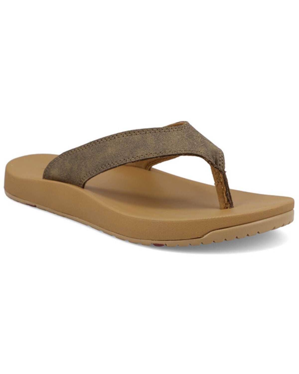 Image #1 - Twisted X Women's Flip Flops, Brown, hi-res