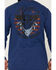 Image #3 - Cody James Men's FR Solid Skull Flag Long Sleeve Work T-Shirt, Navy, hi-res