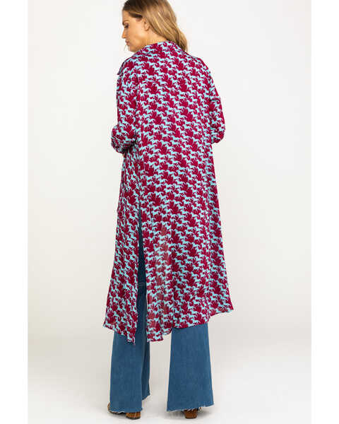 Image #2 - Roper Women's Stampede Print Kimono , Multi, hi-res