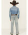 Image #3 - Rock & Roll Denim Boys' Light Wash Bootcut Stretch Denim Jeans, Blue, hi-res