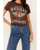 Image #3 - Shyanne Women's Chase Whiskey Not Cowboys Short Sleeve Graphic Tee, Dark Brown, hi-res