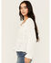 Image #2 - Idyllwind Women's Teel Eyelet Keyhole Blouse, Ivory, hi-res