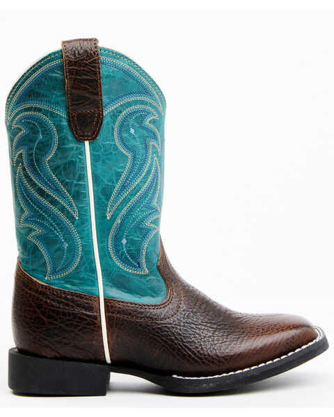 Image #2 - RANK 45® Boys' Connor Western Boots - Broad Square Toe , Blue, hi-res