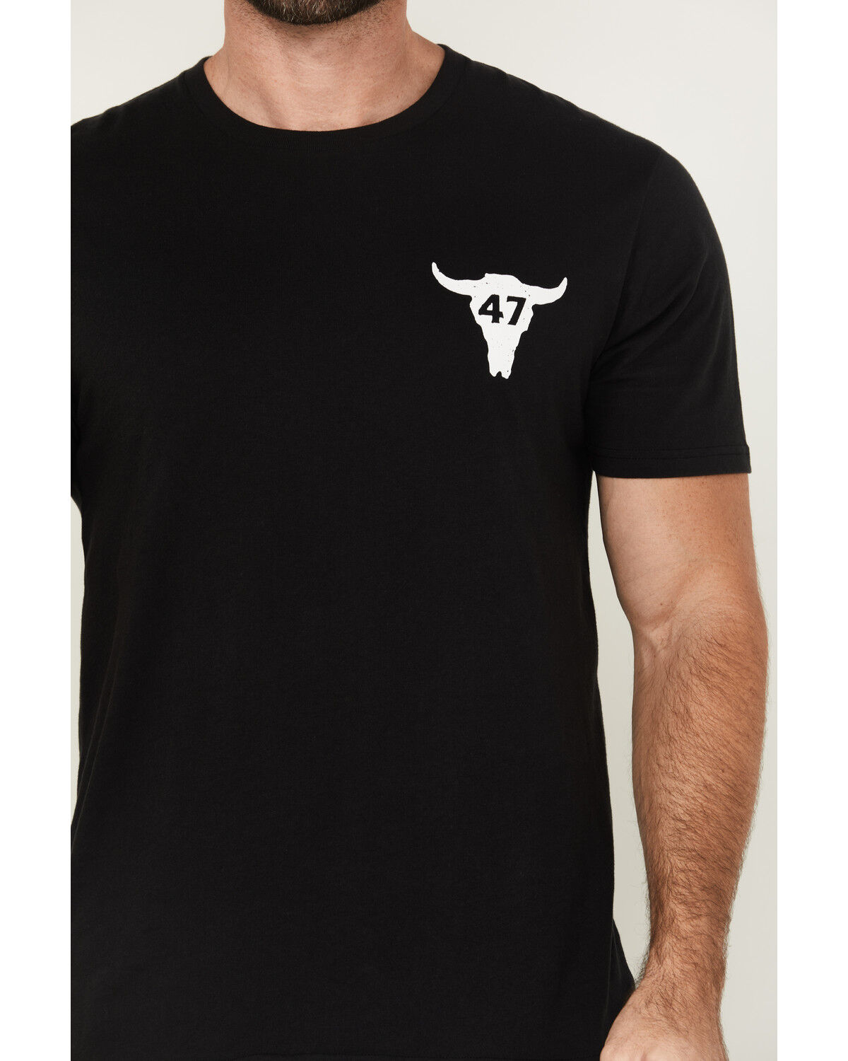 Image #4 - Wrangler Men's Boot Barn Exclusive Steer Head Logo Short Sleeve Graphic T-Shirt, Black, hi-res