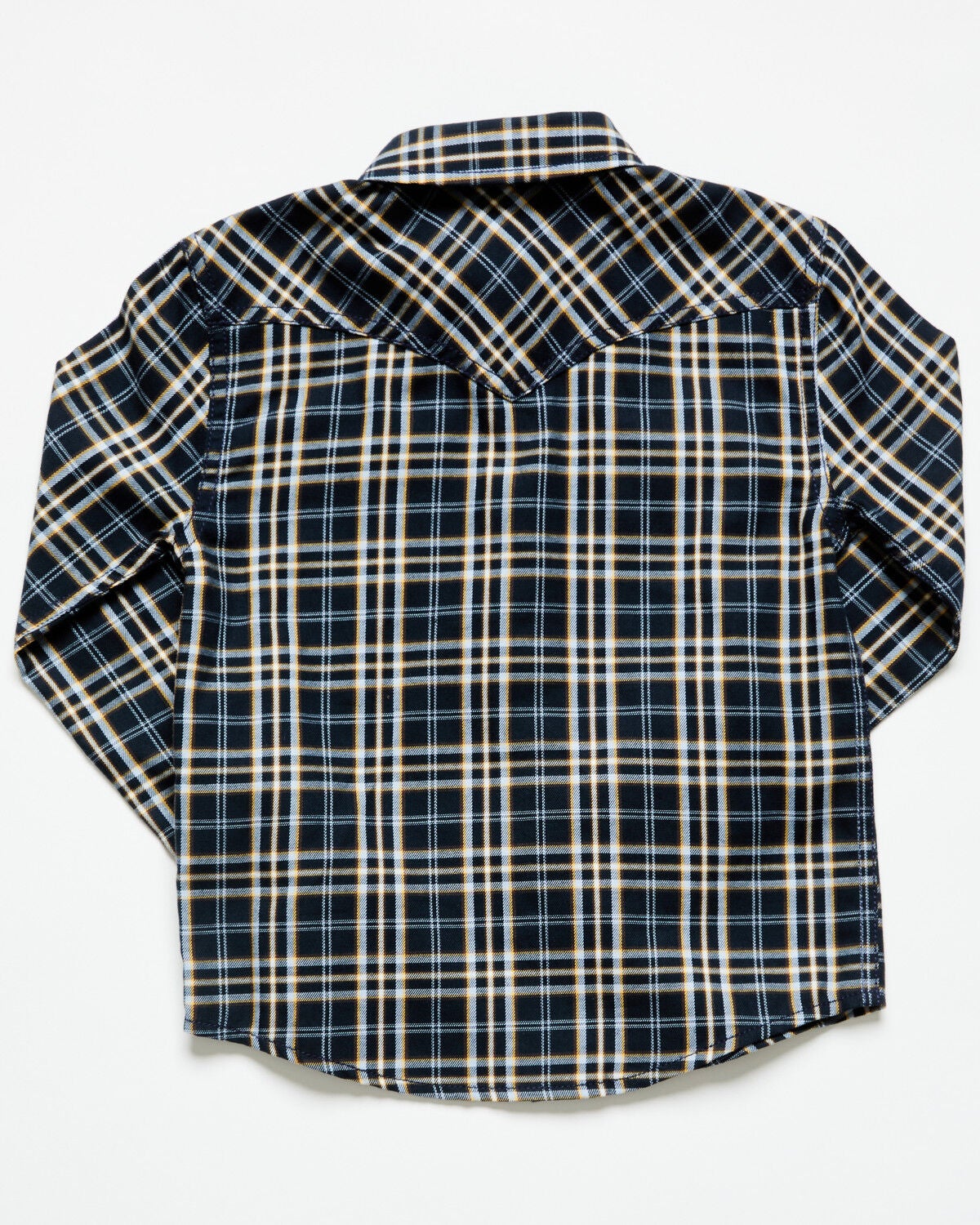 Image #3 - Cody James Toddler Boys' Warriors Way Plaid Print Long Sleeve Snap Western Shirt, Dark Blue, hi-res