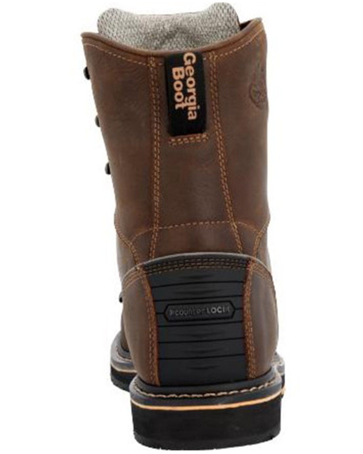 Image #2 - Georgia Boot Men's AMP LT Wedge 8" Lace-Up Work Boots - Soft Toe, Brown, hi-res