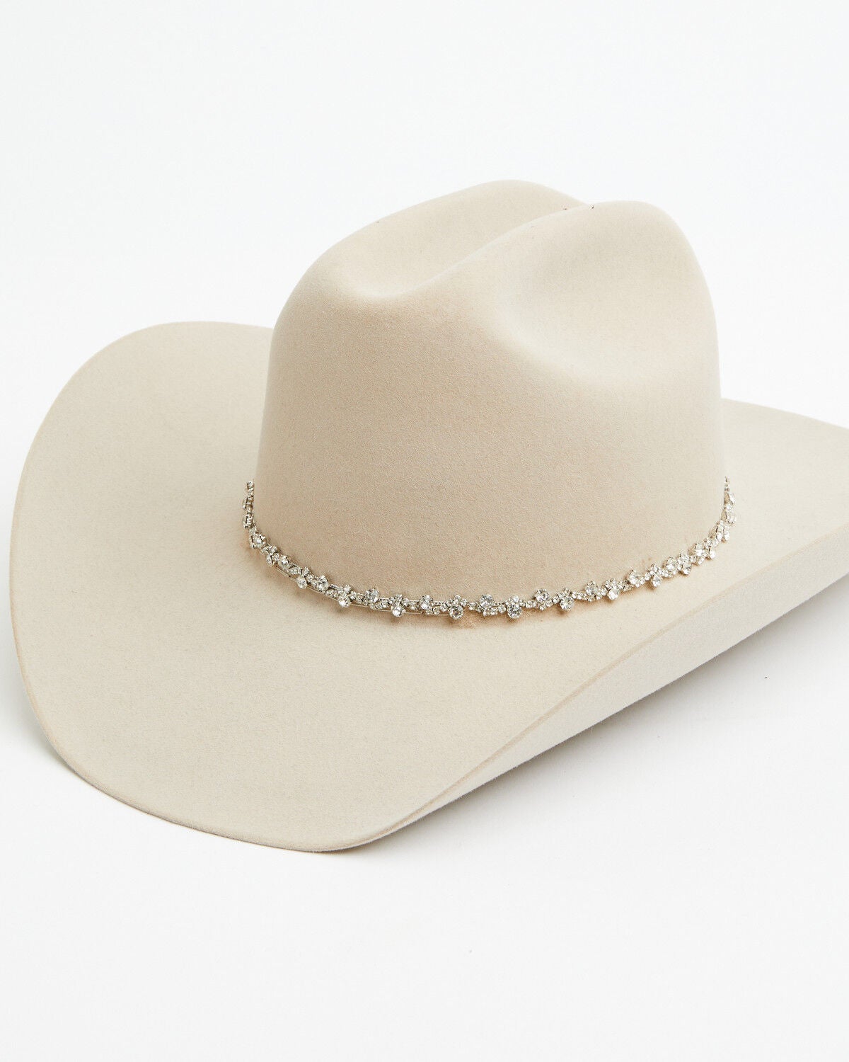Shyanne Women's Rhinestone Wave Hat Band, No Color, hi-res