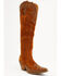 Image #1 - Dingo Women's Drama Queen Suede Tall Boots - Snip Toe, Camel, hi-res