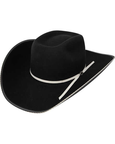 Resistol Snake Eyes Felt Cowboy Hat, Black, hi-res