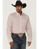 Image #1 - George Strait by Wrangler Men's Geo Print Long Sleeve Button-Down Stretch Western Shirt, White, hi-res