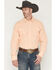 Image #1 - Wrangler X Cody Johnson Men's Solid Long Sleeve Pearl Snap Western Shirt, Orange, hi-res