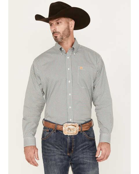 Cinch Men's Stretch Long Sleeve Button-Down Western Shirt, Multi, hi-res