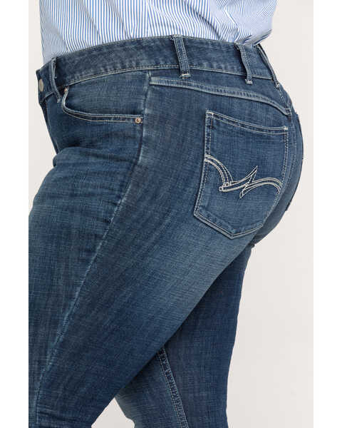 Image #5 - Wrangler Women's Dark Wash Bootcut Jeans - Plus, Indigo, hi-res