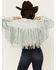 Image #4 - Saints & Hearts Women's Faux Suede Fringe Jacket, Blue, hi-res