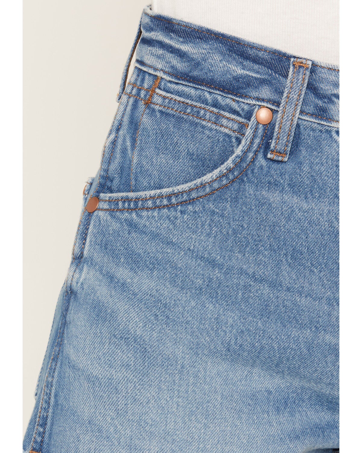 Image #2 - Wrangler Women's Tallulah Medium Wash High Rise Cowboy Denim Shorts, Medium Wash, hi-res