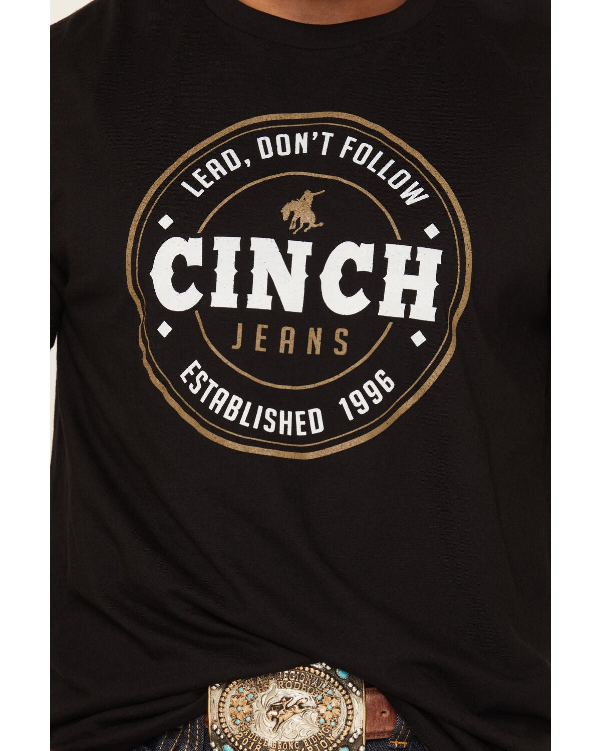 Image #3 - Cinch Men's Boot Barn Exclusive Logo Short Sleeve Graphic T-Shirt, Black, hi-res