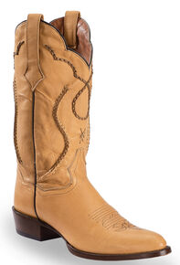 Dan Post Saddle Brand Leather Corded Western Boots, Camel, hi-res