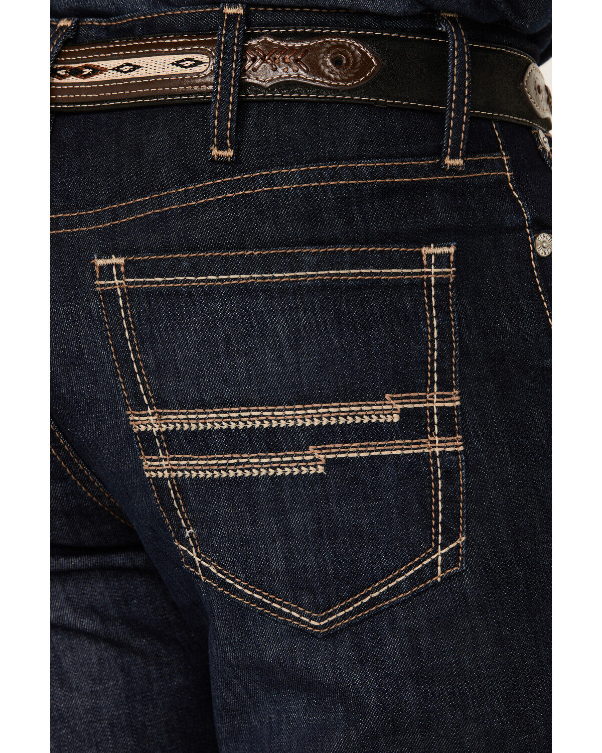 Image #4 - Cinch Men's White Label Dark Wash Relaxed Straight Rigid Denim Jeans, Indigo, hi-res