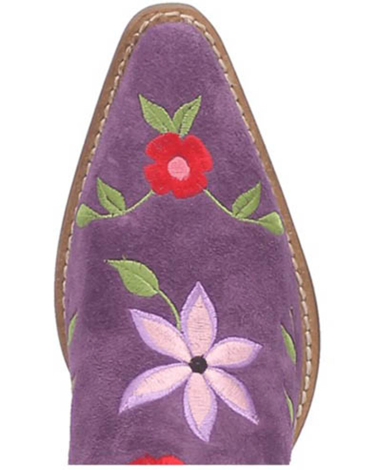 Image #6 - Dingo Women's Flower Power Suede Tall Western Boots - Snip Toe, Purple, hi-res