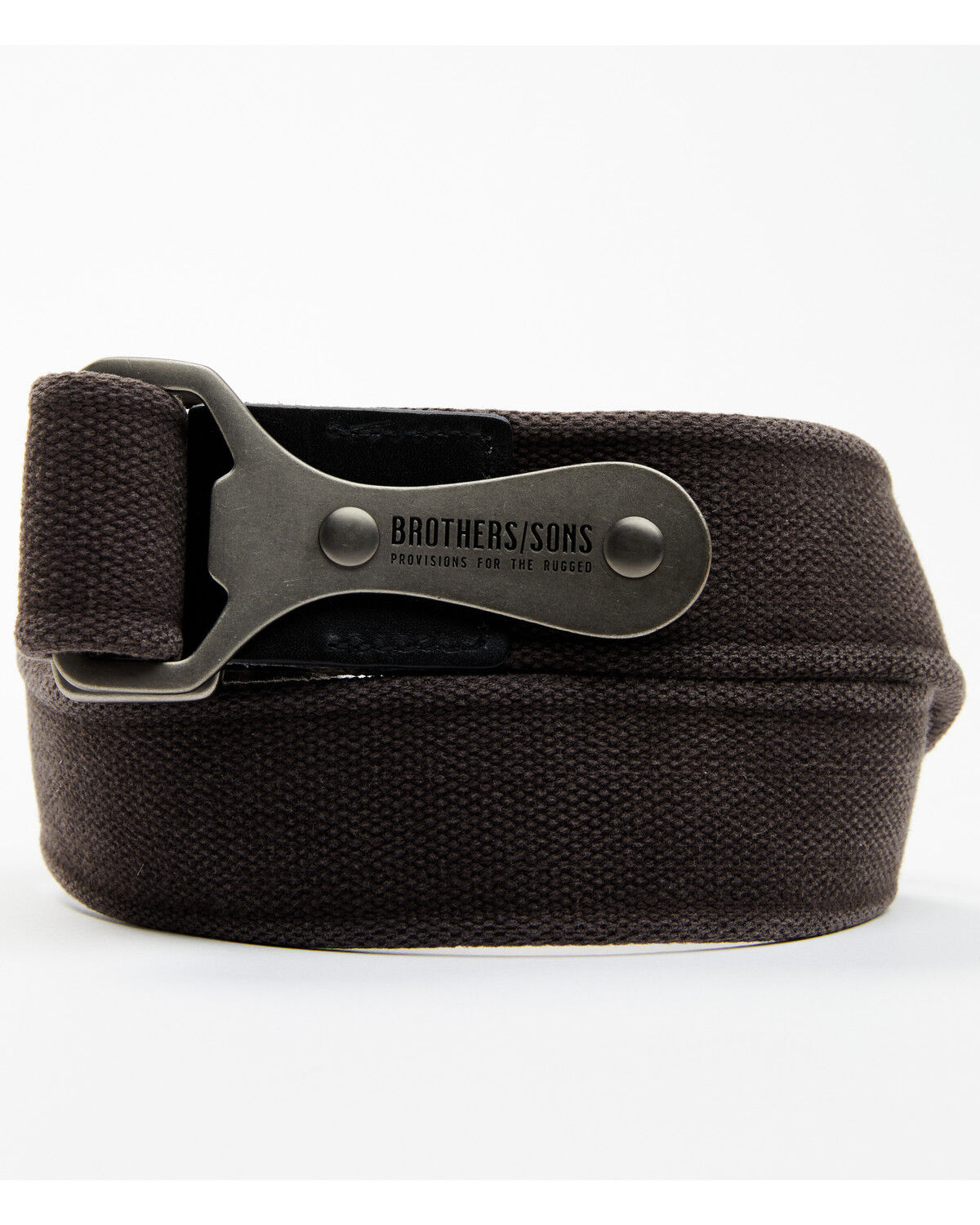 Image #1 - Brothers and Sons Men's Bottle Opener Canvas Belt, Charcoal, hi-res