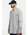 Image #3 - Hawx Men's Men's FR Pocket Henley Long Sleeve Work Shirt, Silver, hi-res