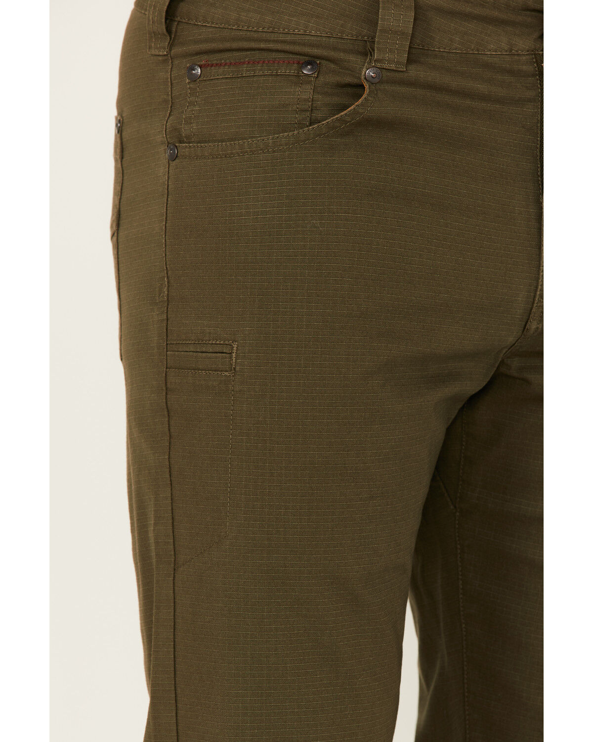 Image #2 - Brothers and Sons Men's Weathered Ripstop Stretch Slim Straight Pants, Olive, hi-res