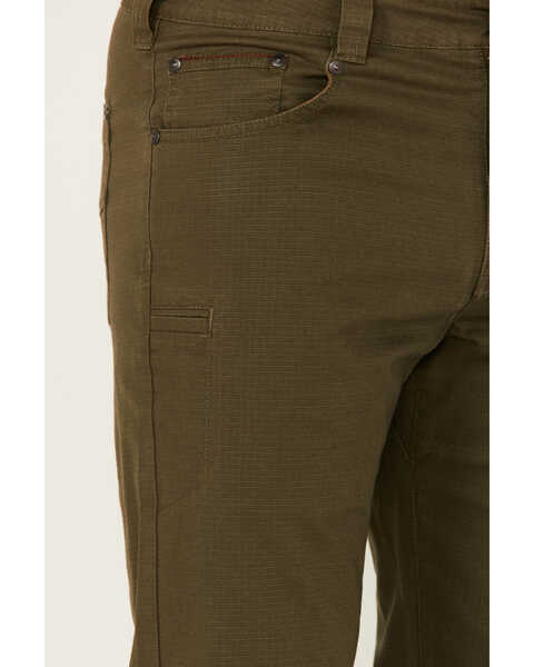 Image #2 - Brothers and Sons Men's Weathered Ripstop Stretch Slim Straight Pants , Olive, hi-res