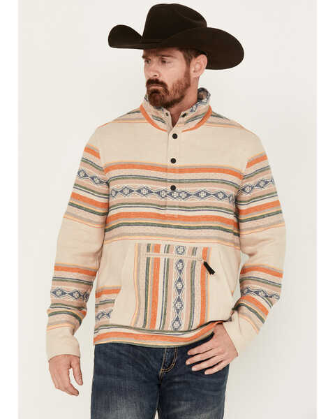 Image #1 - Rock & Roll Denim Men's Southwestern Striped Pullover, Natural, hi-res