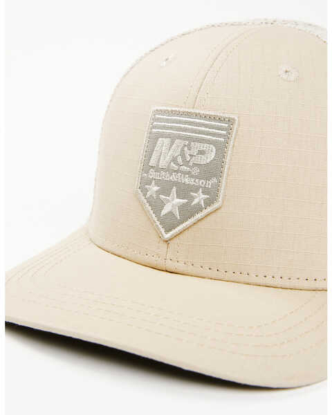 Image #2 - Smith & Wesson Men's M&P Range Ready Ripstop Trucker Hat, Light Grey, hi-res