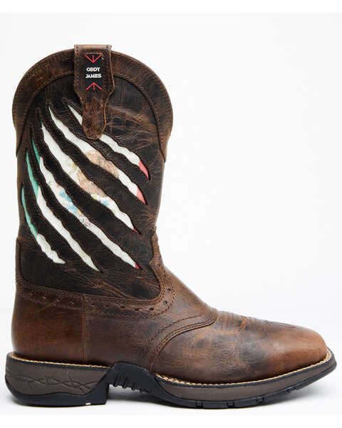 Image #2 - Cody James Men's Scratch Mexico Flag Lite Performance Western Boots - Broad Square Toe, Brown, hi-res