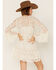 Honey Creek By Scully Women's Lace Crochet Long Sleeve Dress , Ivory, hi-res